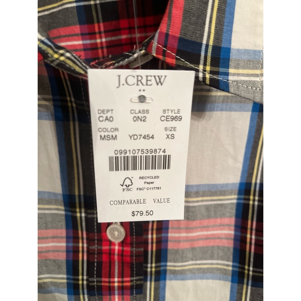 J Crew Women’s Button Down Tartan Modern size XS - Picture 5 of 5